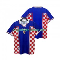 Dres Hrvatska Retro Gostujući 1998 Kratkih Rukava - Muški Dres Hrvatska Retro Gostujući 1998 Kratkih Rukava - Muški