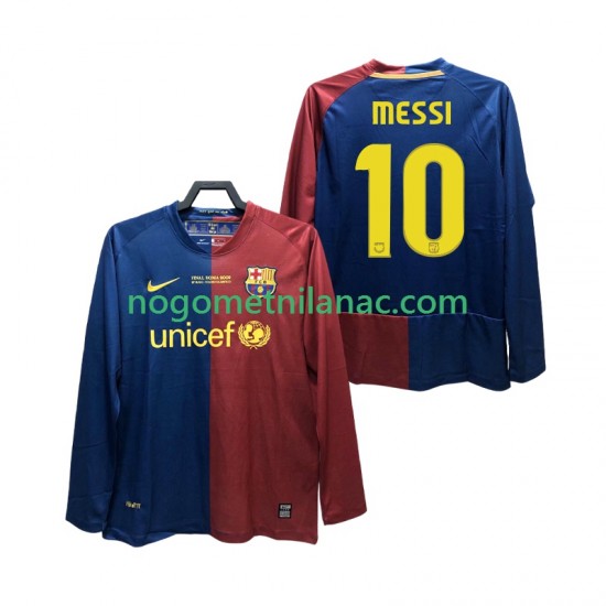 Dres FC Barcelona Lionel Messi 10 Champions League 2009 Retro Domaći 2008 Dugim Rukavima - Muški