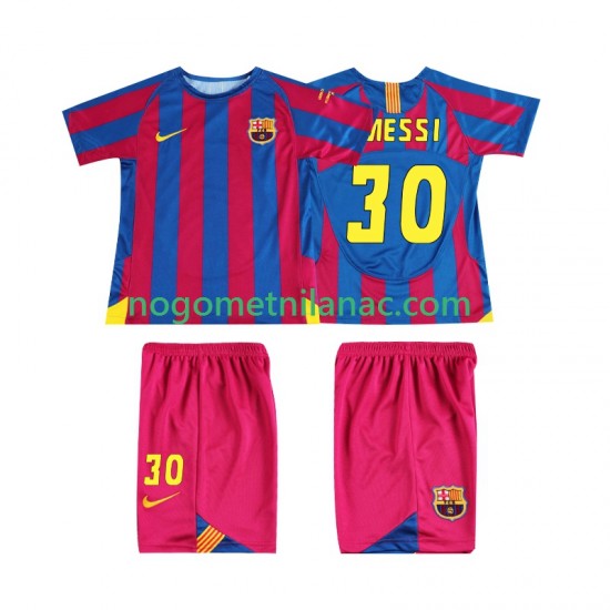 Dres FC Barcelona Lionel Messi 30 Champions League 2005 Retro Domaći 2006 Kratkih Rukava - Dječji