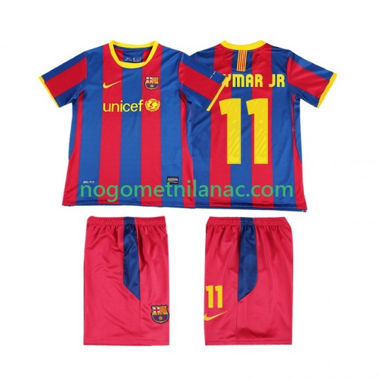 Dres FC Barcelona Neymar JR 11 Retro Domaći 2011 2010 Kratkih Rukava - Dječji