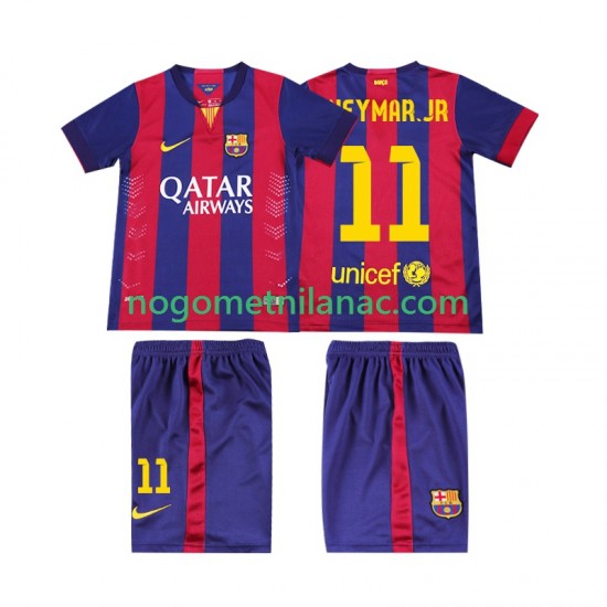 Dres FC Barcelona Neymar JR 11 2014 2015 Retro Domaći Kratkih Rukava - Dječji