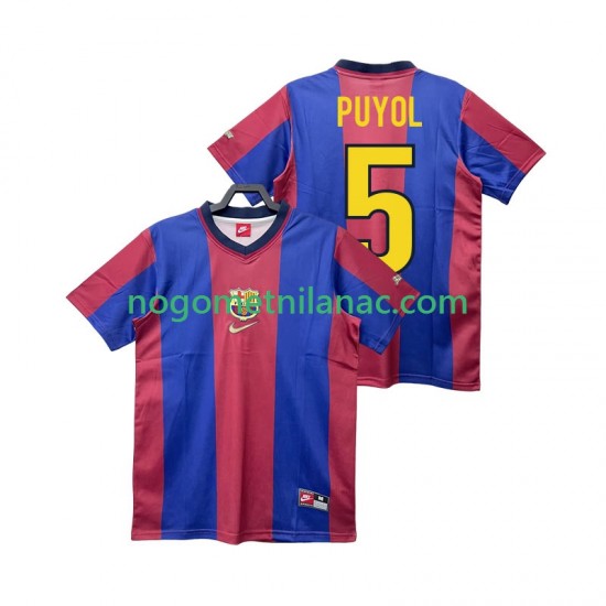 Dres FC Barcelona PUYOL 5 Retro Domaći 1998 1999 Kratkih Rukava - Muški