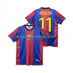 Dres FC Barcelona RIVALDO 11 Retro Domaći 1998 1999 Kratkih Rukava - Muški Dres FC Barcelona RIVALDO 11 Retro Domaći 1998 1999 Kratkih Rukava - Muški