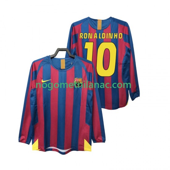 Dres FC Barcelona RONALDINHO 10 2005 Retro Domaći 2006 Dugim Rukavima - Muški
