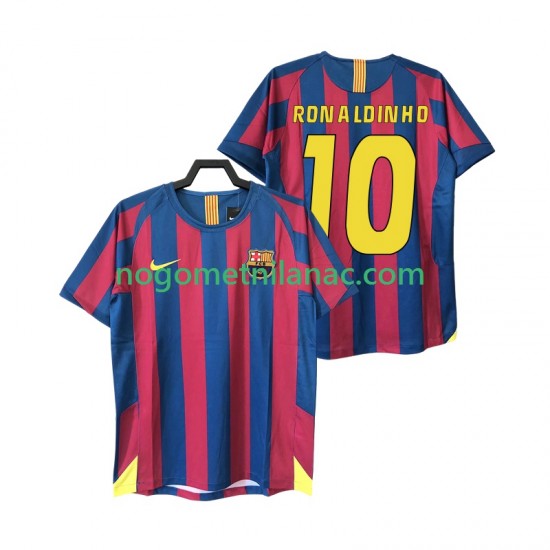Dres FC Barcelona RONALDINHO 10 2005 Retro Domaći 2006 Kratkih Rukava - Muški