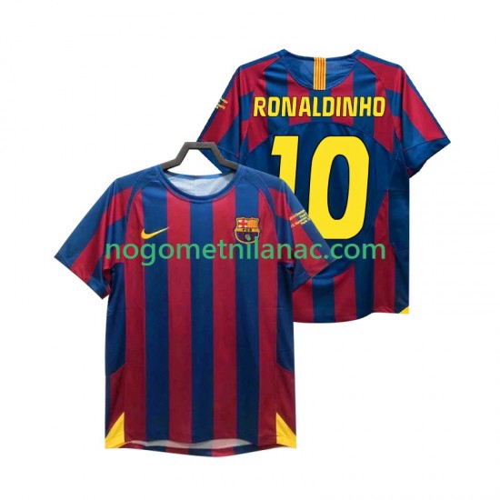 Dres FC Barcelona RONALDINHO 10 Champions League 2005 Retro Domaći 2006 Kratkih Rukava - Muški