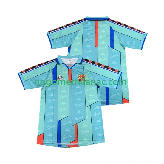 Dres FC Barcelona 1996 1997 Retro Gostujući Kratkih Rukava - Muški