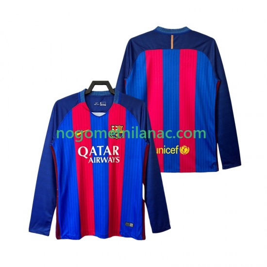 Dres FC Barcelona 2016 2017 Retro Domaći Dugim Rukavima - Muški