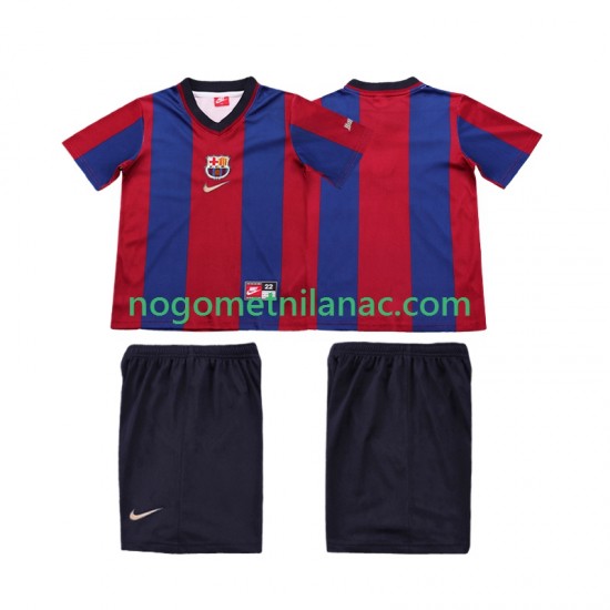 Dres FC Barcelona Retro Domaći 1998 1999 Kratkih Rukava - Dječji