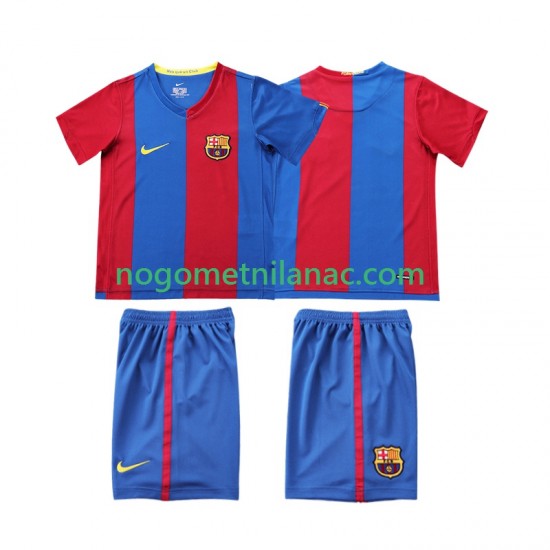 Dres FC Barcelona 2007 Retro Domaći 2006 Kratkih Rukava - Dječji