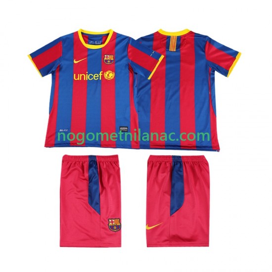 Dres FC Barcelona Retro Domaći 2011 2010 Kratkih Rukava - Dječji