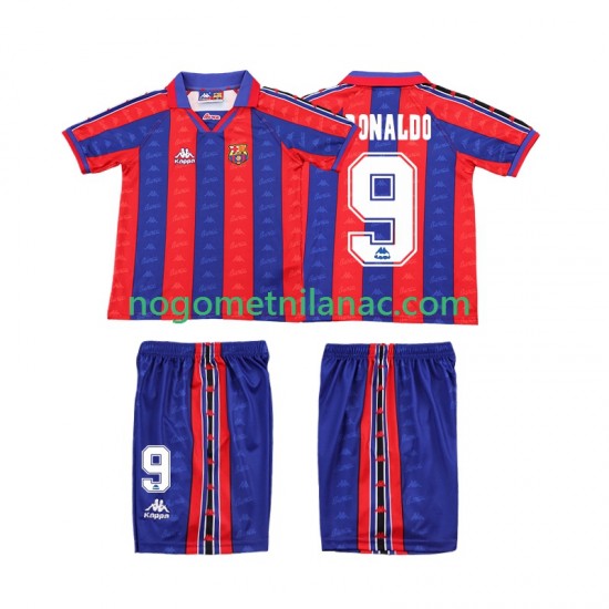 Dres FC Barcelona Ronaldo 1996 1997 Retro Domaći Kratkih Rukava - Dječji