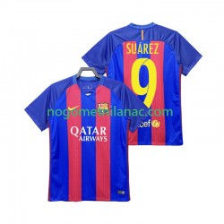 Dres FC Barcelona Suárez 9 2016 2017 Retro Domaći Kratkih Rukava - Muški