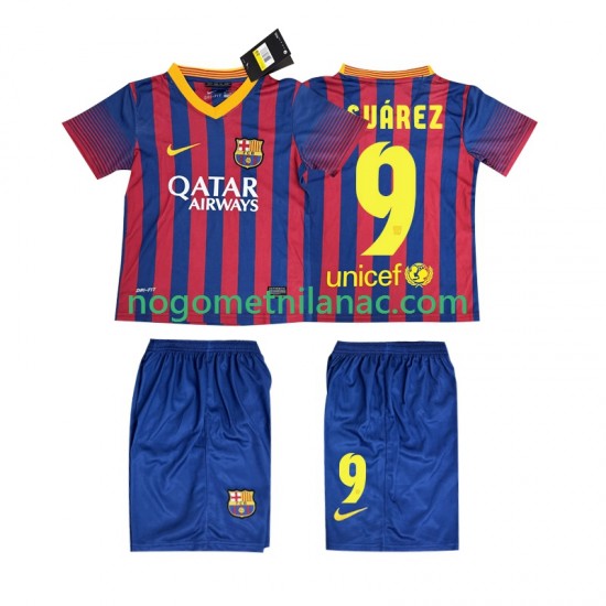 Dres FC Barcelona SUARZE 9 2013 2014 Retro Domaći Kratkih Rukava - Dječji