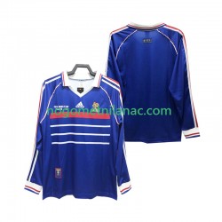 Dres Francuska Retro Domaći 1998 Dugim Rukavima - Muški Dres Francuska Retro Domaći 1998 Dugim Rukavima - Muški