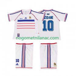 Dres Francuska ZIDANE 10 Retro Gostujući 1998 Kratkih Rukava - Dječji