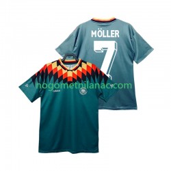 Dres Njemačka MOLLER 7 Retro Gostujući 1994 Kratkih Rukava - Muški Dres Njemačka MOLLER 7 Retro Gostujući 1994 Kratkih Rukava - Muški