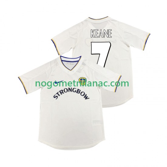 Dres Leeds United KEANE 7 2000 2001 Retro Domaći Kratkih Rukava - Muški