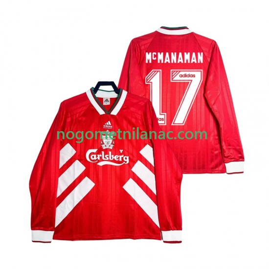 Dres Liverpool MCMANAMAN 17 1993 1995 Retro Domaći Dugim Rukavima - Muški