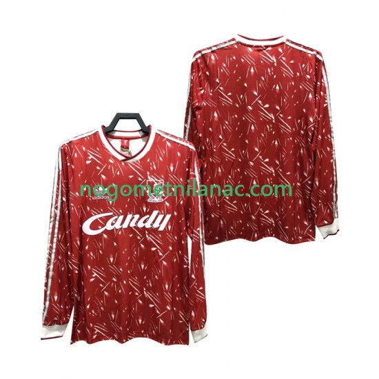 Dres Liverpool 1989 1991 Retro Domaći Dugim Rukavima - Muški