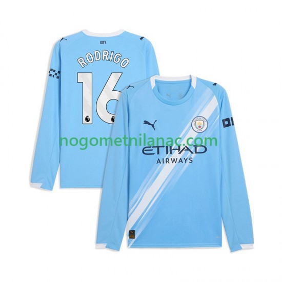 Dres Manchester City Rodrigo Hernandez 16 Domaći 2025-2026 Dugim Rukavima - Muški