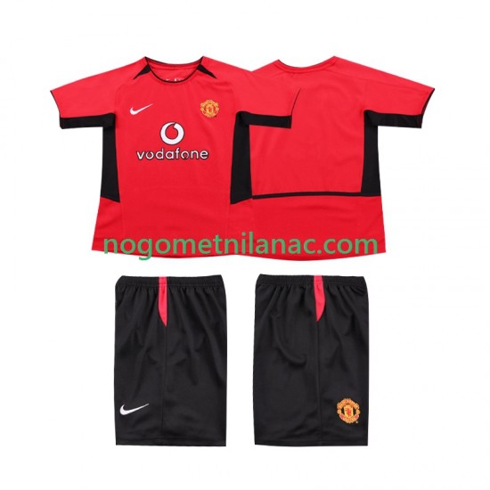 Dres Manchester United Retro Domaći 2004 2002 Kratkih Rukava - Dječji
