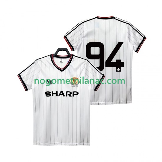 Dres Manchester United 94 1983 1984 Retro Gostujući Kratkih Rukava - Muški