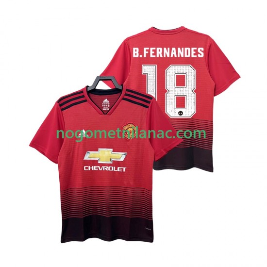 Dres Manchester United B.FERNANDES 18 2018 2019 Retro Domaći Kratkih Rukava - Muški