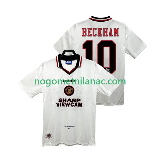 Dres Manchester United BECKEHAM 10 1996 1997 Retro Gostujući Kratkih Rukava - Muški