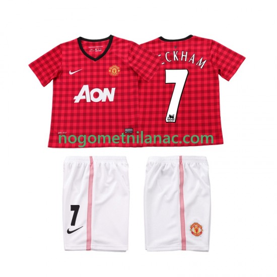 Dres Manchester United BECKHAM 7 2012 2013 Retro Domaći Kratkih Rukava - Dječji