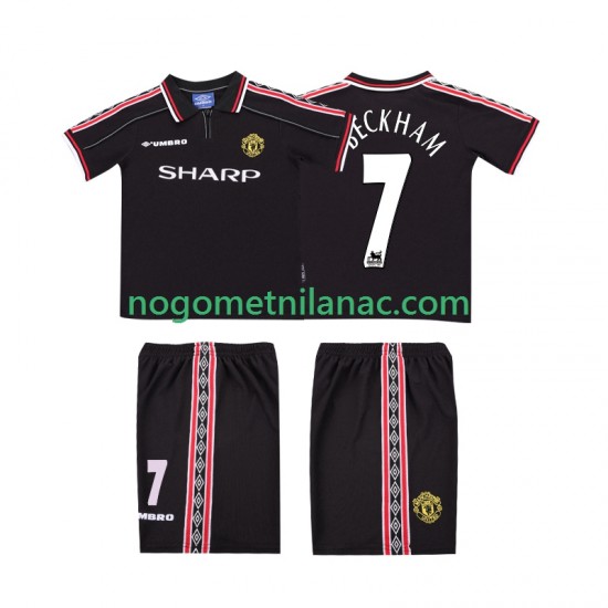 Dres Manchester United Beckham 7 Retro Gostujući 1998 1999 Kratkih Rukava - Dječji