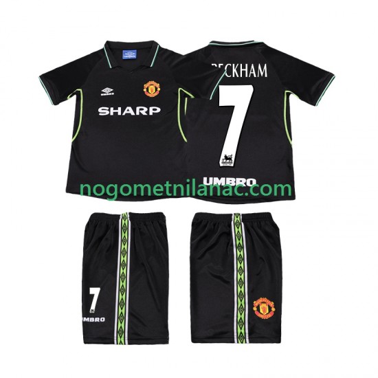 Dres Manchester United Beckham 7 Retro Treći 1998 1999 Kratkih Rukava - Dječji