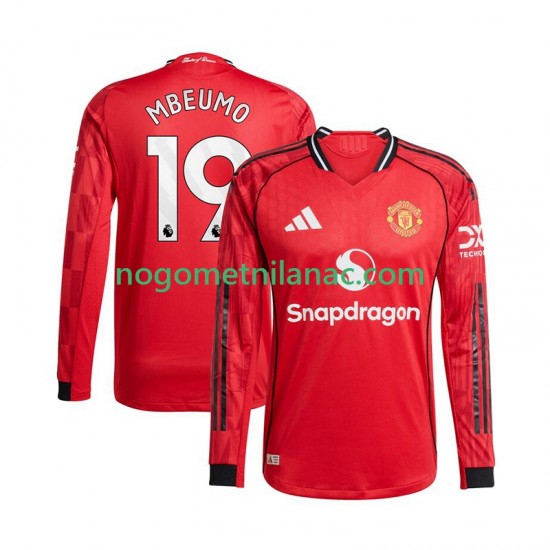 Dres Manchester United Bryan Mbeumo 19 Domaći 2025-2026 Dugim Rukavima - Muški