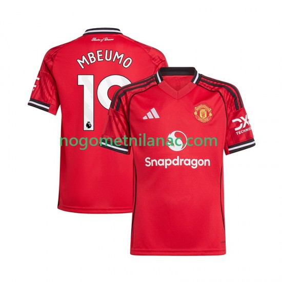 Dres Manchester United Bryan Mbeumo 19 Domaći 2025-2026 Kratkih Rukava - Muški
