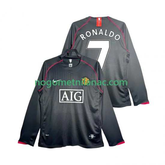 Dres Manchester United Critstiano Ronaldo 7 2007 Retro Gostujući 2008 Dugim Rukavima - Muški