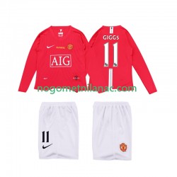 Dres Manchester United GIGGS 11 Premier League 2009 Retro Domaći 2008 Dugim Rukavima - Dječji Dres Manchester United GIGGS 11 Premier League 2009 Retro Domaći 2008 Dugim Rukavima - Dječji