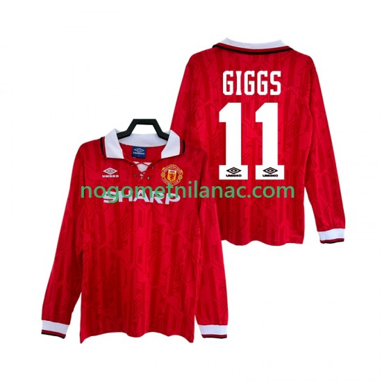 Dres Manchester United GIGGS 11 1992 Retro Domaći 1994 Dugim Rukavima - Muški