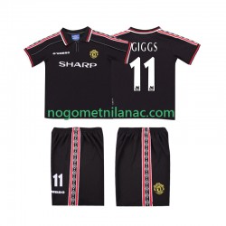 Dres Manchester United GIGGS 11 Retro Gostujući 1998 1999 Kratkih Rukava - Dječji Dres Manchester United GIGGS 11 Retro Gostujući 1998 1999 Kratkih Rukava - Dječji