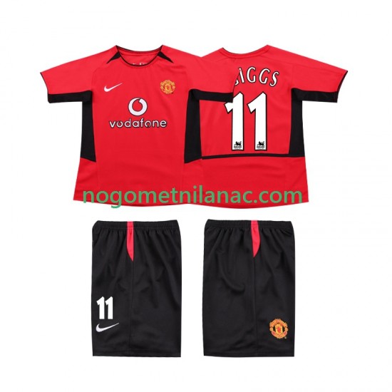 Dres Manchester United GIGGS 11 Retro Domaći 2004 2002 Kratkih Rukava - Dječji