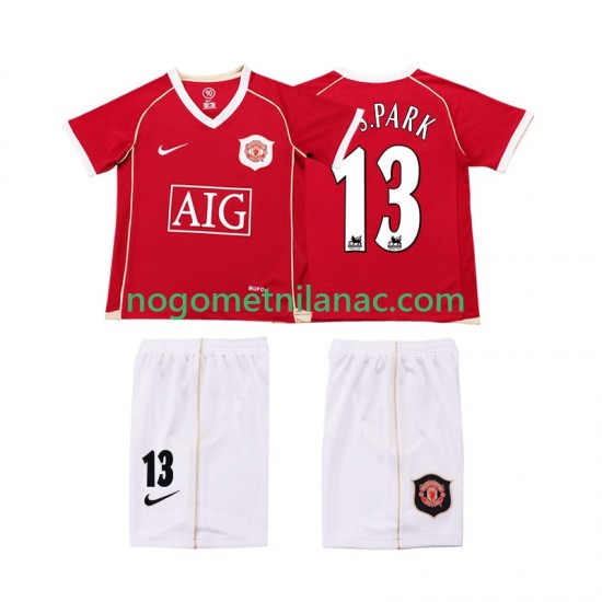 Dres Manchester United J.S.PARK 13 2007 Retro Domaći 2006 Kratkih Rukava - Dječji