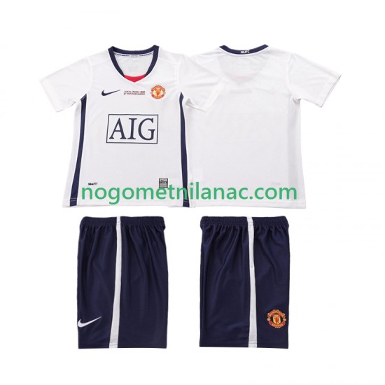Dres Manchester United Champions League 2009 Retro Gostujući 2008 Kratkih Rukava - Dječji