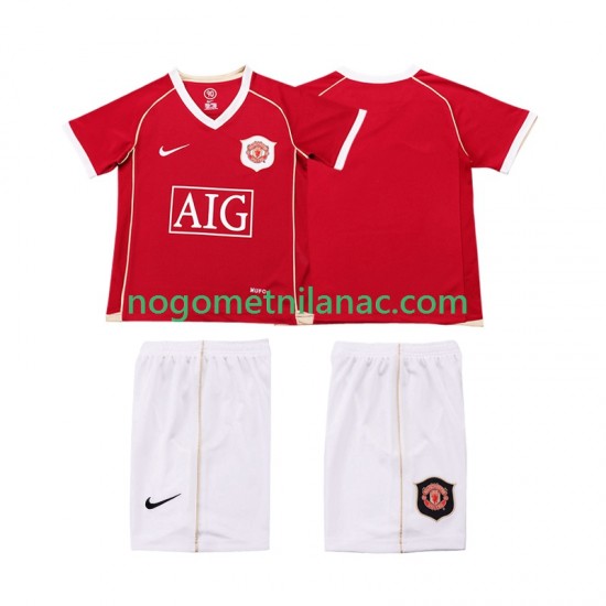 Dres Manchester United 2007 Retro Domaći 2006 Kratkih Rukava - Dječji