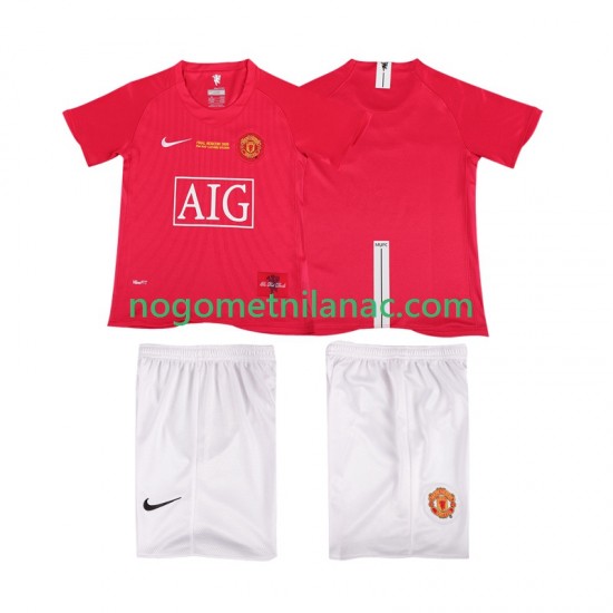 Dres Manchester United Champions League 2007 Retro Domaći 2008 Kratkih Rukava - Dječji