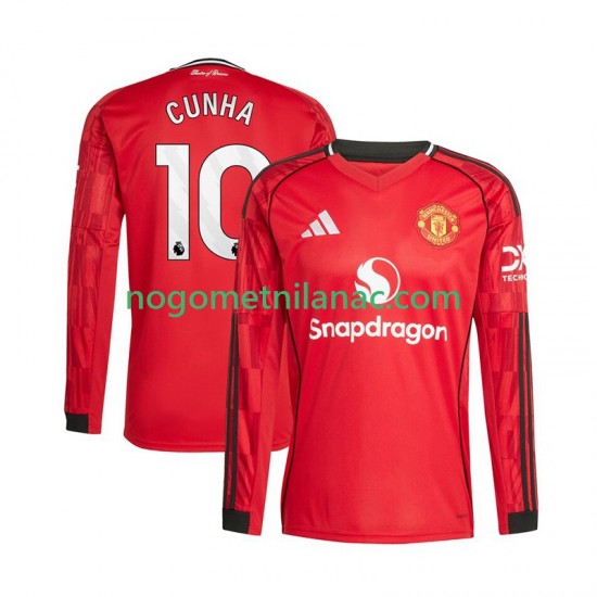 Dres Manchester United Matheus Cunha 10 Domaći 2025-2026 Dugim Rukavima - Muški