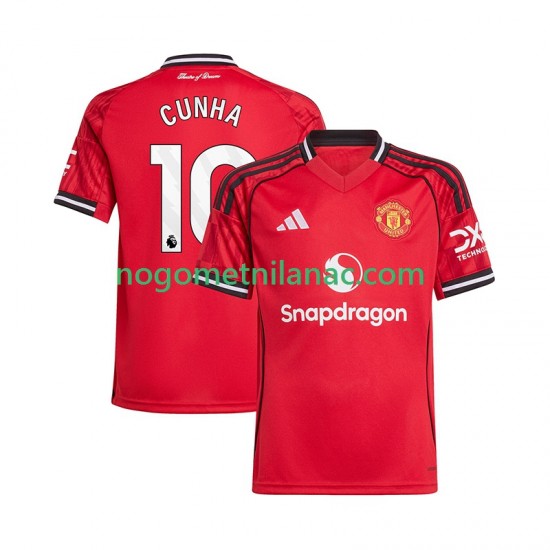Dres Manchester United Matheus Cunha 10 Domaći 2025-2026 Kratkih Rukava - Muški