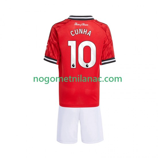 Dres Manchester United Matheus Cunha 10 Domaći 2025-2026 Kratkih Rukava - Dječji