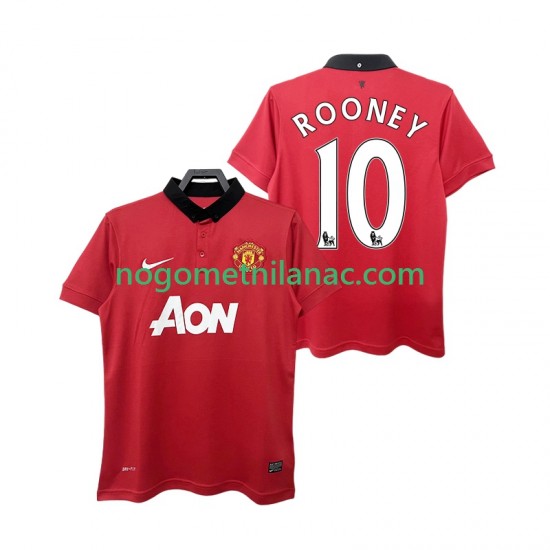 Dres Manchester United ROONEY 10 2013 2014 Retro Domaći Kratkih Rukava - Muški