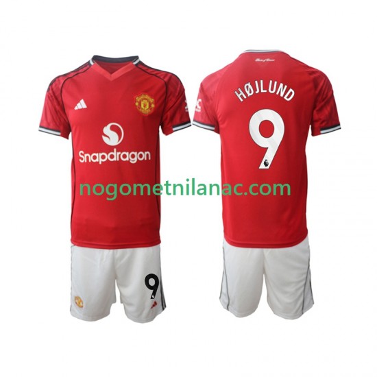 Dres Manchester United Rasmus Hojlund 9 Domaći 2025-2026 Kratkih Rukava - Dječji