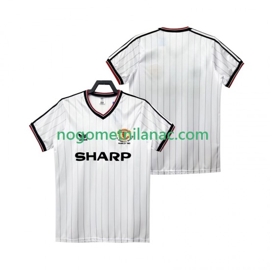 Dres Manchester United 1983 1984 Retro Gostujući Kratkih Rukava - Muški