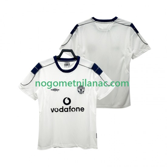 Dres Manchester United 2000 2001 Retro Gostujući Kratkih Rukava - Muški